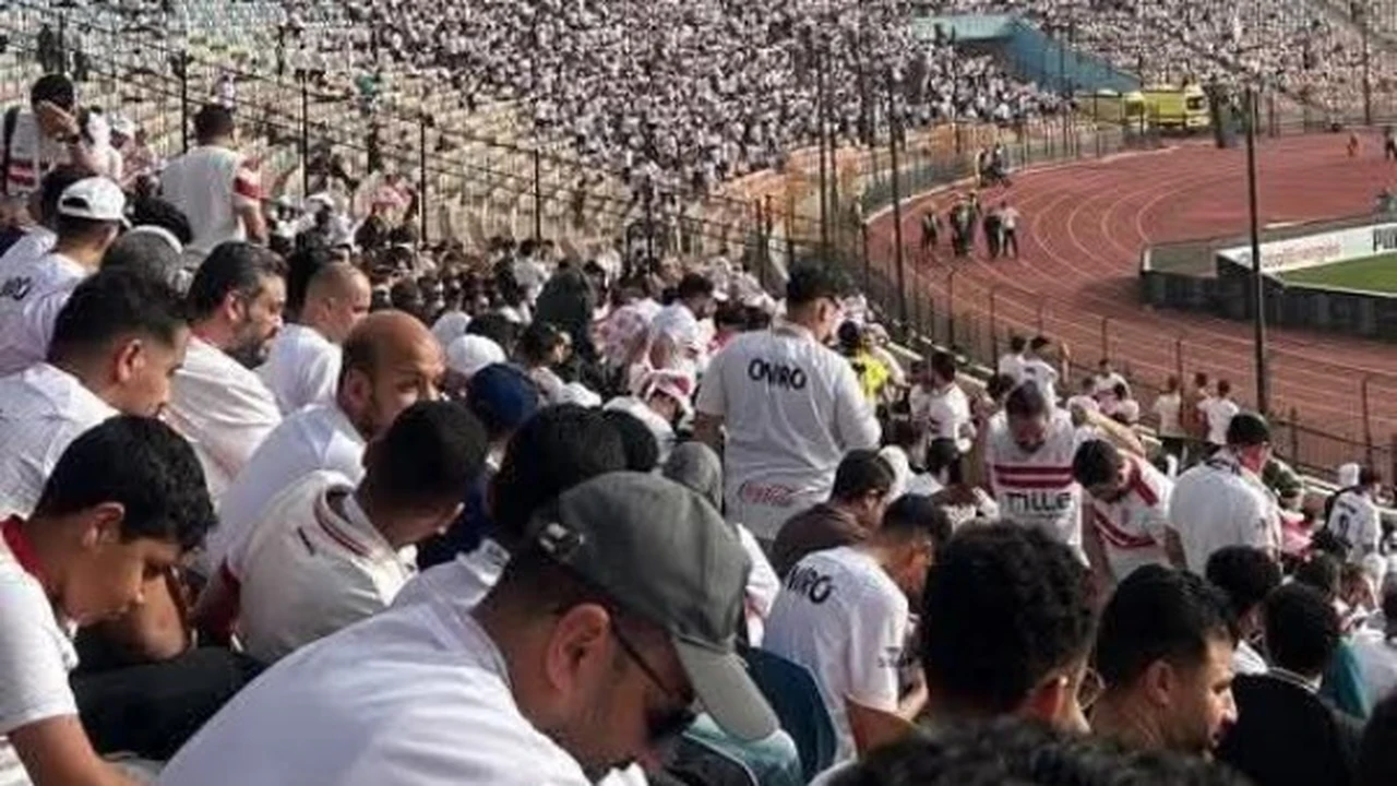 مشاهد لـ جماهير الزمالك من ستاد القاهرة قبل انطلاق مباراة بلوزداد